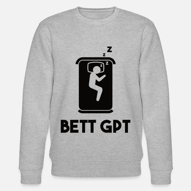 Bett GPT KI Geschenkidee - Stanley/Stella Unisex Bio-Sweatshirt CHANGER  - Grau meliert