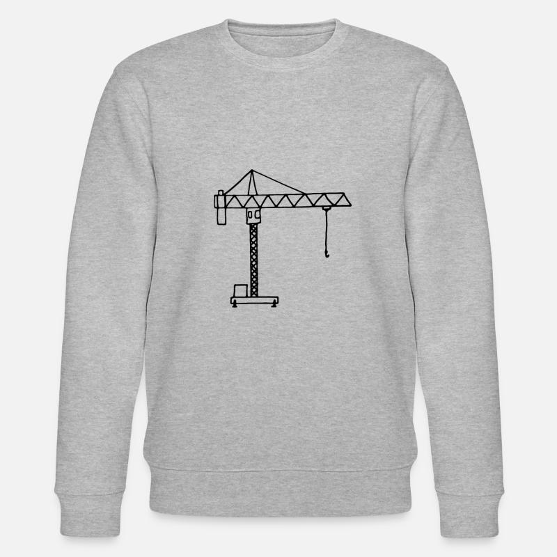 Construction crane construction site - Stanley/Stella CHANGER Unisex Organic Sweatshirt - heather grey
