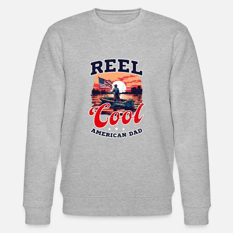 Pêcheur Cool Américain Papa - Sweat bio CHANGER Stanley/Stella Unisexe - gris chiné