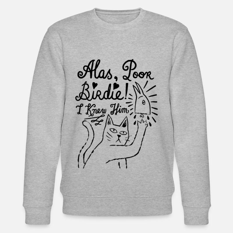Shakespeare-Katze - Stanley/Stella Unisex Bio-Sweatshirt CHANGER  - Grau meliert