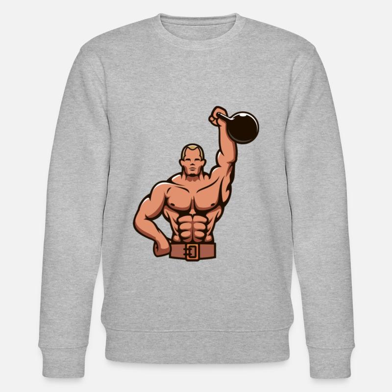 Bodybuilder - Stanley/Stella Unisex Bio-Sweatshirt CHANGER  - Grau meliert