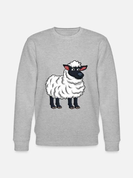 Cartoon Schaaf alpaca - Stanley/Stella CHANGER Unisex Organic Sweatshirt - heather grey