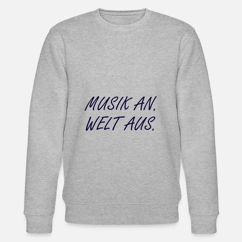 Musik Spruch - Stanley/Stella Unisex Bio-Sweatshirt CHANGER  - Grau meliert