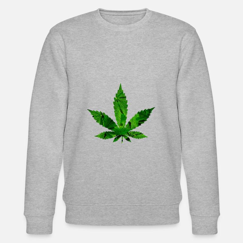 Cannabis Weedblatt - Stanley/Stella Unisex Bio-Sweatshirt CHANGER  - Grau meliert