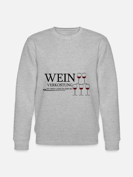 Wein Spruch - Stanley/Stella Unisex Bio-Sweatshirt CHANGER  - Grau meliert