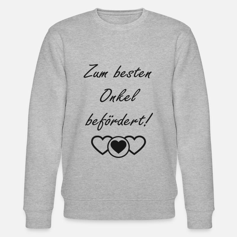 bester Onkel Spruch - Stanley/Stella Unisex Bio-Sweatshirt CHANGER  - Grau meliert