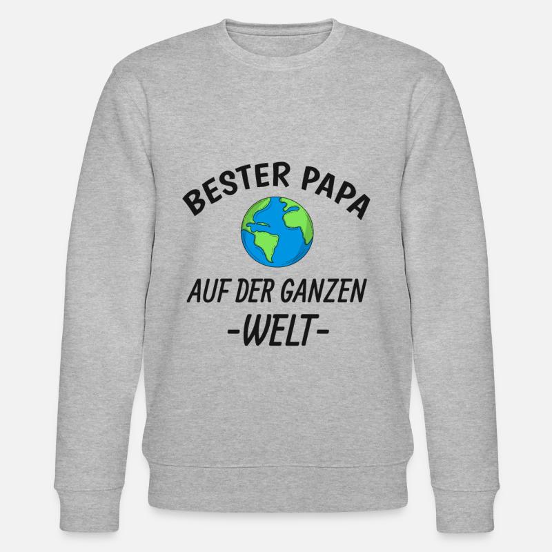 Bester Papa - Stanley/Stella Unisex Bio-Sweatshirt CHANGER  - Grau meliert