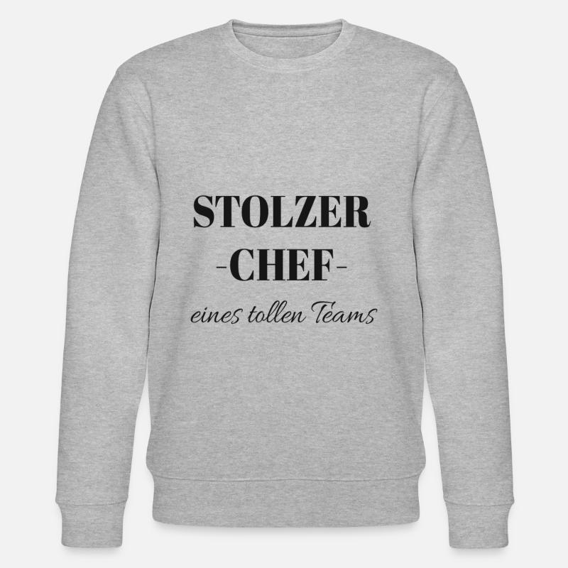 stolzer Chef - Stanley/Stella Unisex Bio-Sweatshirt CHANGER  - Grau meliert