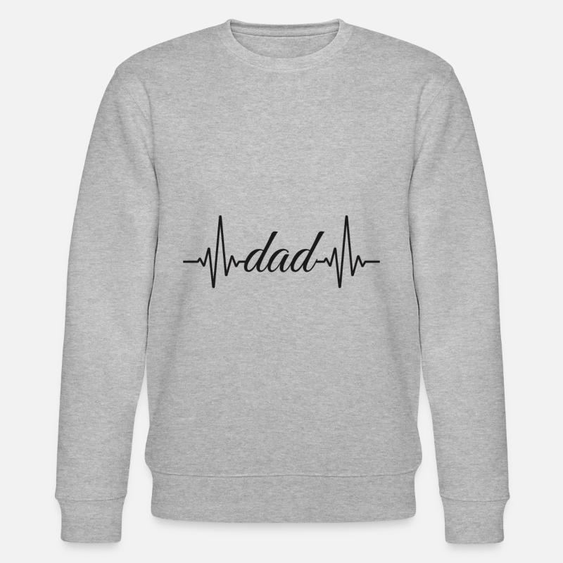 Battement de coeur papa - Sweat bio CHANGER Stanley/Stella Unisexe - gris chiné