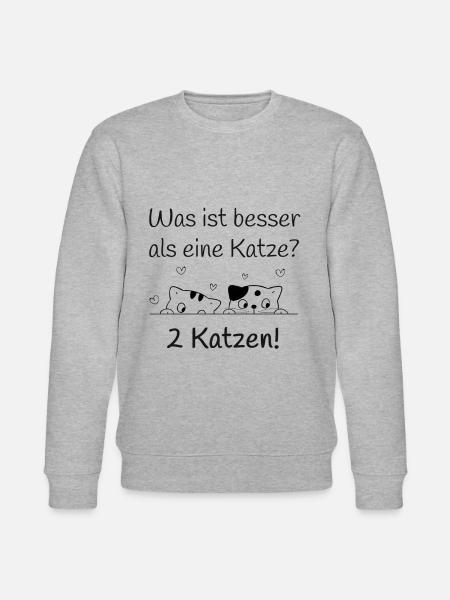 Katze Haustier - Stanley/Stella Unisex Bio-Sweatshirt CHANGER  - Grau meliert