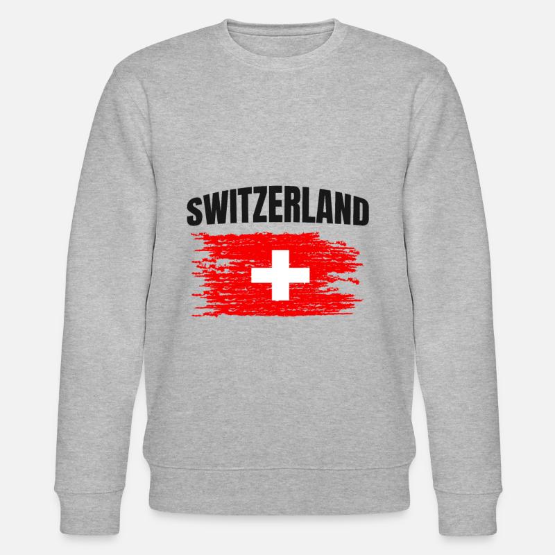 Schweiz - Stanley/Stella Unisex Bio-Sweatshirt CHANGER  - Grau meliert