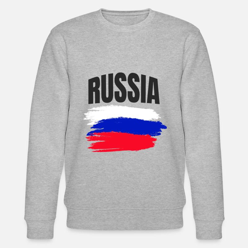 Russie - Sweat bio CHANGER Stanley/Stella Unisexe - gris chiné