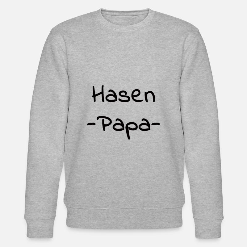 Hasen Papa - Stanley/Stella Unisex Bio-Sweatshirt CHANGER  - Grau meliert