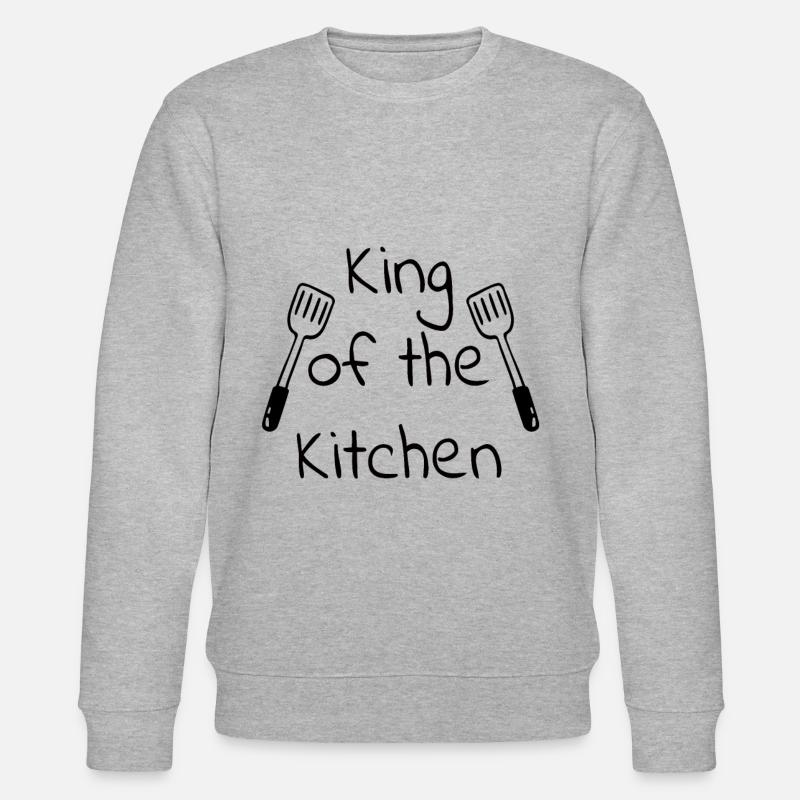 King of the Kitchen/Küchenchef - Stanley/Stella Unisex Bio-Sweatshirt CHANGER  - Grau meliert
