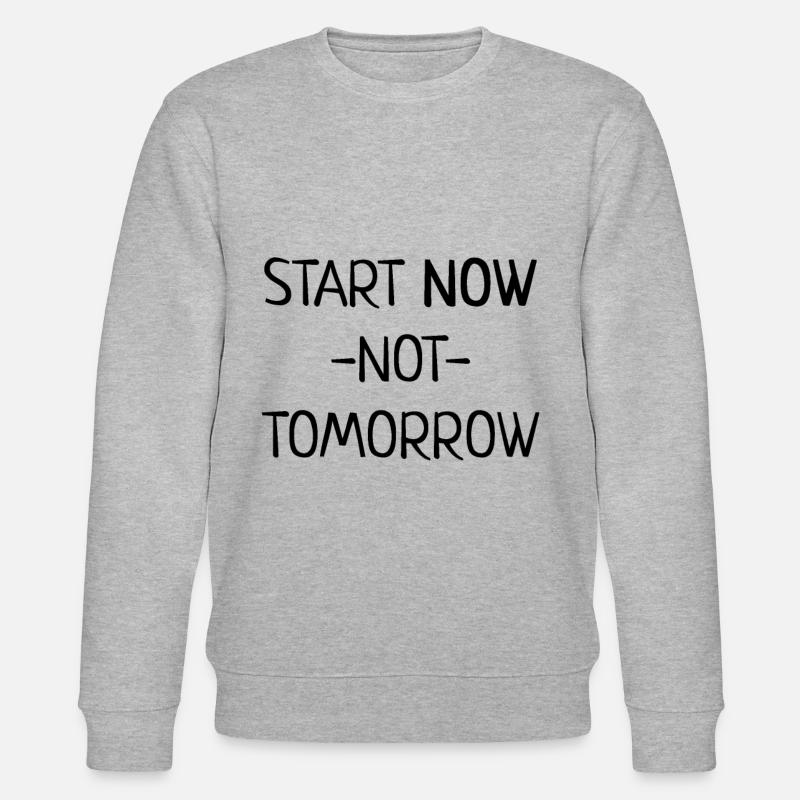 Motivation Antrieb Spruch - Stanley/Stella Unisex Bio-Sweatshirt CHANGER  - Grau meliert