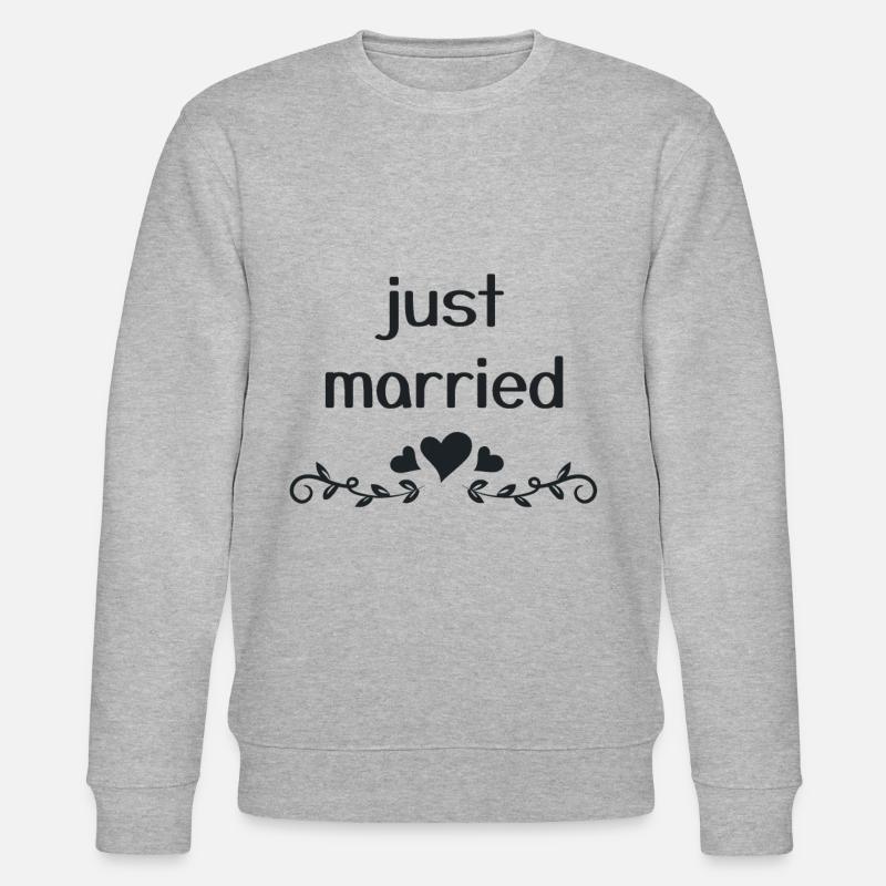 just married - Sweat bio CHANGER Stanley/Stella Unisexe - gris chiné