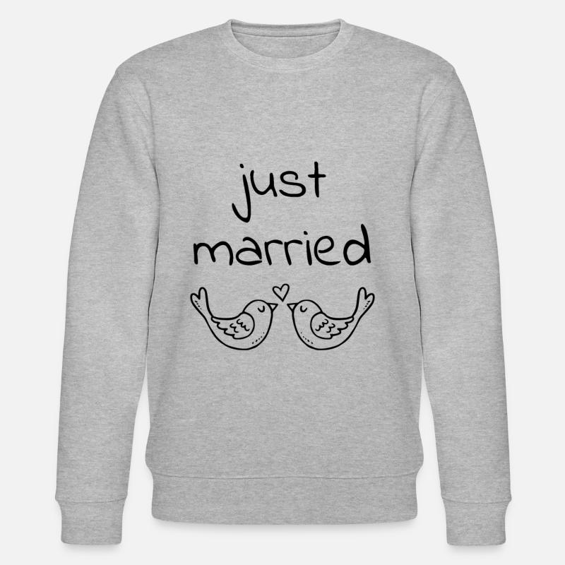 just married - Stanley/Stella Unisex Bio-Sweatshirt CHANGER  - Grau meliert