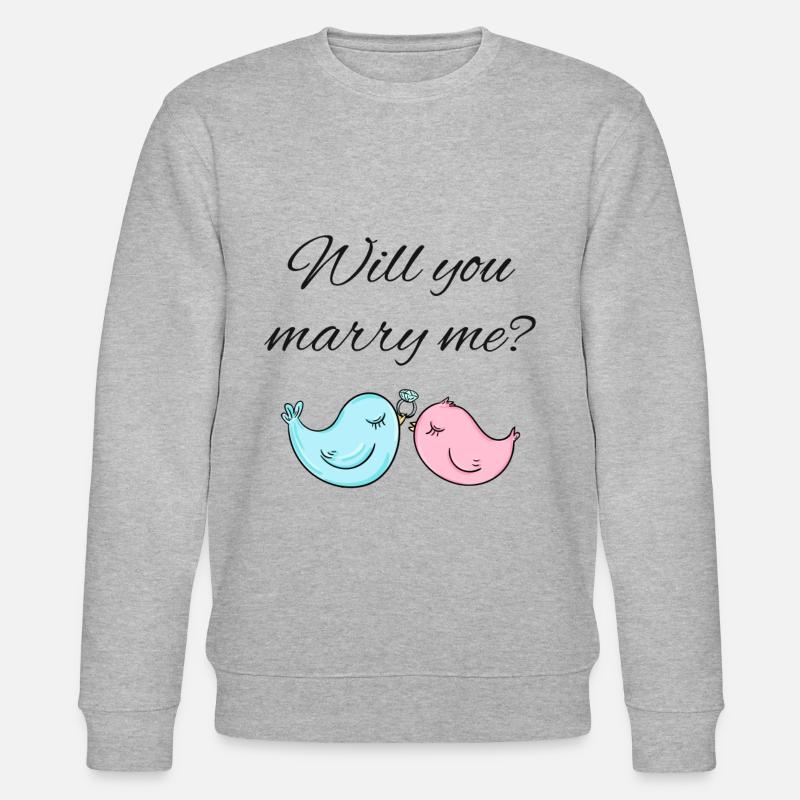 Demande de mariage - Sweat bio CHANGER Stanley/Stella Unisexe - gris chiné