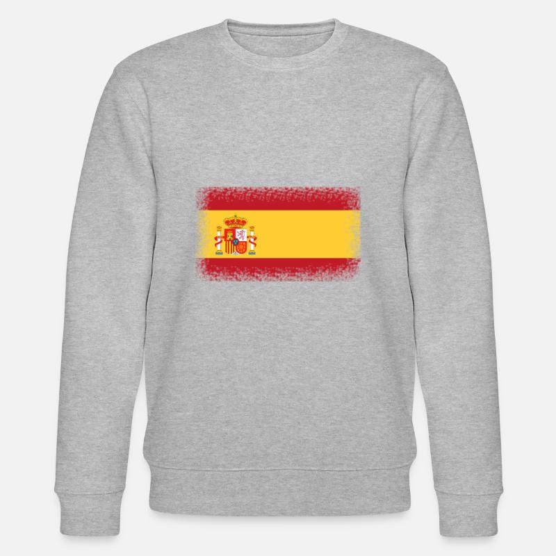 Spanien Flagge - Stanley/Stella Unisex Bio-Sweatshirt CHANGER  - Grau meliert