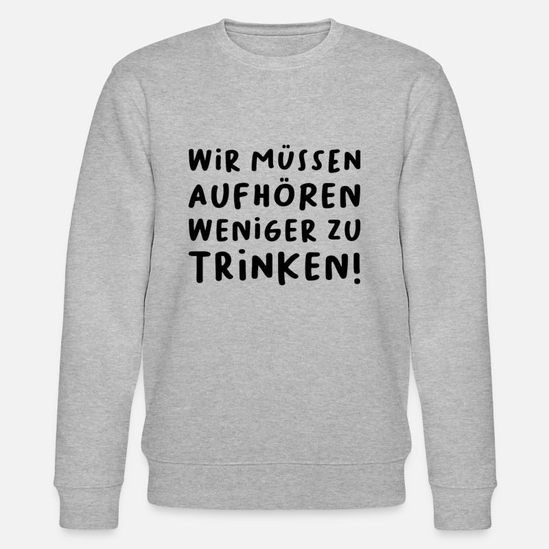 Lustiger Party Spruch - Stanley/Stella Unisex Bio-Sweatshirt CHANGER  - Grau meliert