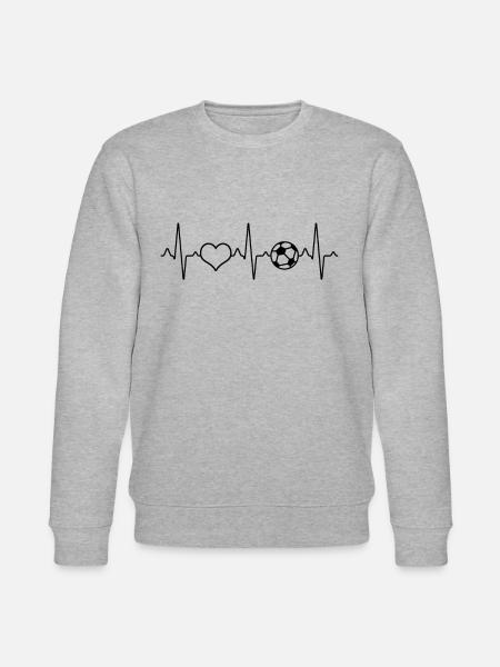 Fußball Herzschlag - Stanley/Stella Unisex Bio-Sweatshirt CHANGER - Grau meliert