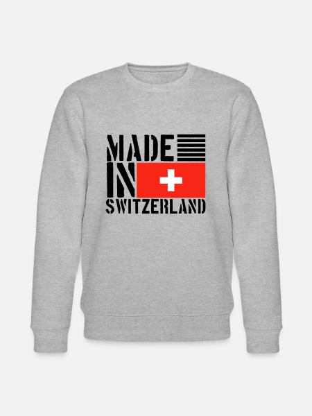 Schweiz Schweizer Lustiger Spruch - Stanley/Stella Unisex Bio-Sweatshirt CHANGER  - Grau meliert