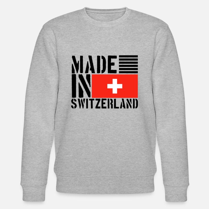 Schweiz Schweizer Lustiger Spruch - Stanley/Stella Unisex Bio-Sweatshirt CHANGER  - Grau meliert