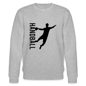 Handball - Sweat bio CHANGER Stanley/Stella Unisexe - gris chiné - Devant - Nik (191cm) & Marisol (170cm)