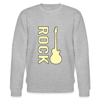 E Guitare Rock - Sweat bio CHANGER Stanley/Stella Unisexe - gris chiné - Devant - Nik (191cm) & Marisol (170cm)