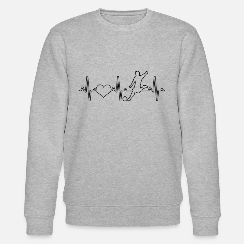 Fußball Herzschlag - Stanley/Stella Unisex Bio-Sweatshirt CHANGER  - Grau meliert