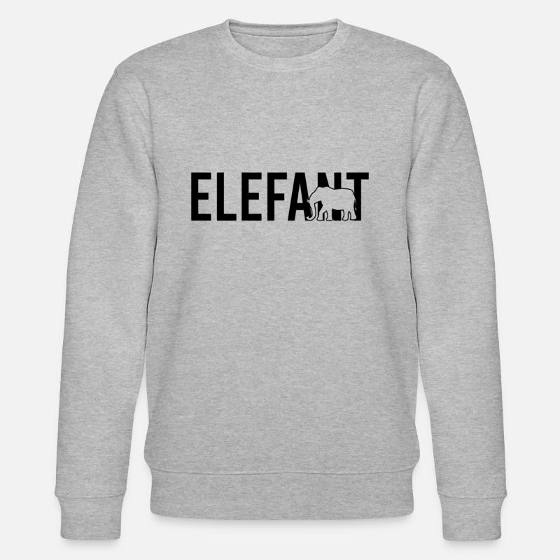 Elefant - Stanley/Stella Unisex Bio-Sweatshirt CHANGER  - Grau meliert