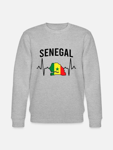 Senegal Herzschlag - Stanley/Stella Unisex Bio-Sweatshirt CHANGER - Grau meliert