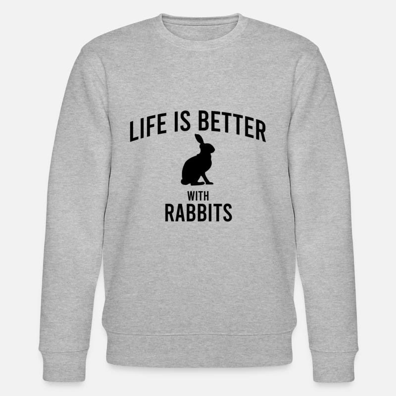 Rabbit Saying - Stanley/Stella CHANGER Unisex Organic Sweatshirt - heather grey