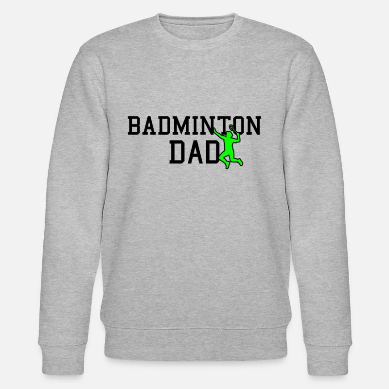 papa badminton - Sweat bio CHANGER Stanley/Stella Unisexe - gris chiné