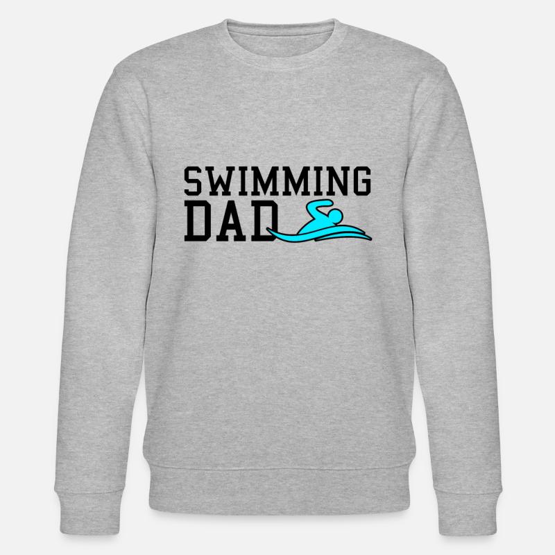 swimming dad - Stanley/Stella Unisex Bio-Sweatshirt CHANGER  - Grau meliert