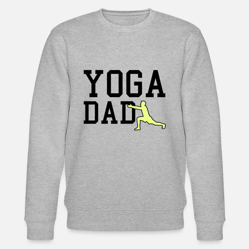 yoga dad - Stanley/Stella Unisex Bio-Sweatshirt CHANGER  - Grau meliert