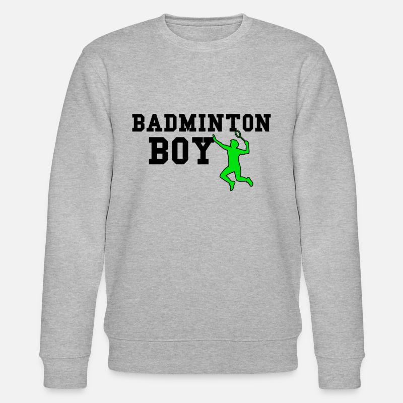 badminton boy - Stanley/Stella Unisex Bio-Sweatshirt CHANGER  - Grau meliert