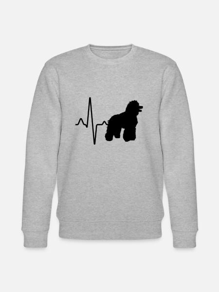 Pudel Herzschlag - Stanley/Stella Unisex Bio-Sweatshirt CHANGER  - Grau meliert