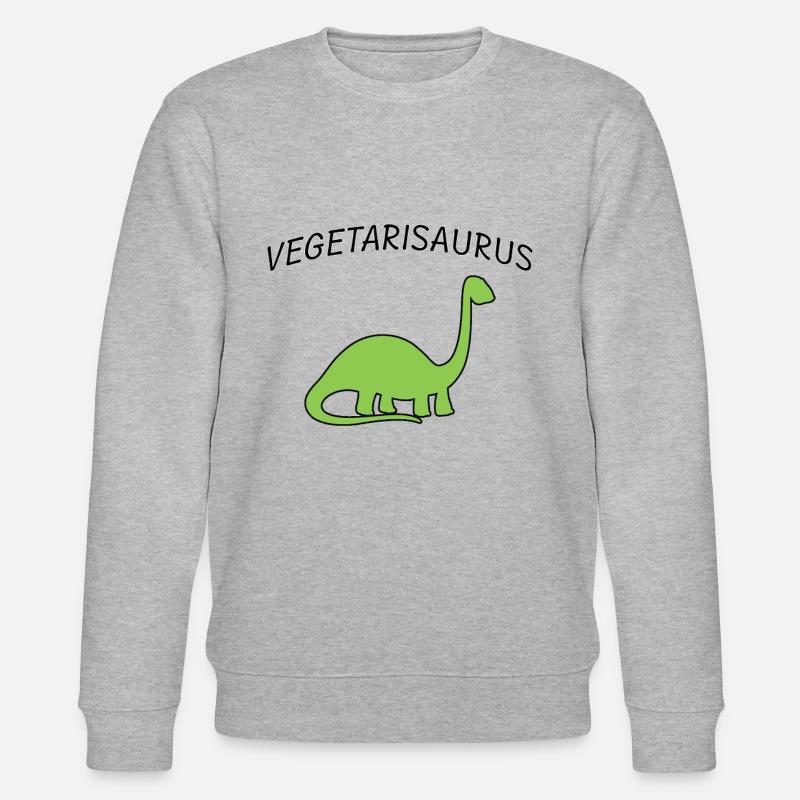 Vegetarier Dinosaurier - Stanley/Stella Unisex Bio-Sweatshirt CHANGER  - Grau meliert