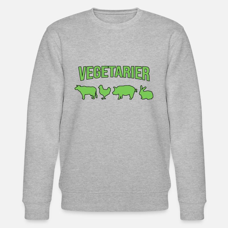 Vegetarier - Stanley/Stella Unisex Bio-Sweatshirt CHANGER  - Grau meliert