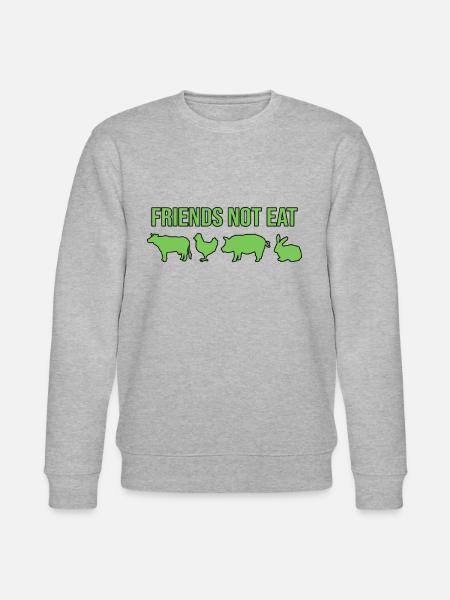 Vegetarian Vegan Saying - Stanley/Stella CHANGER Unisex Organic Sweatshirt - heather grey