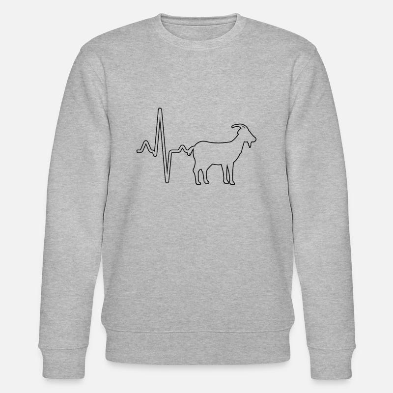 Ziege Herzschlag - Stanley/Stella Unisex Bio-Sweatshirt CHANGER  - Grau meliert