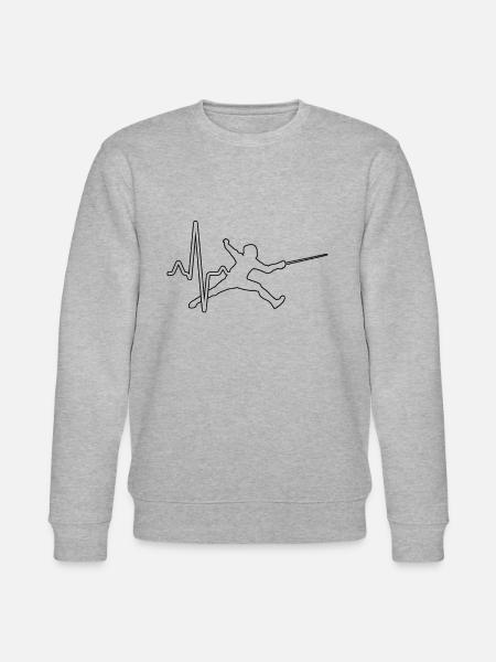 Fechten Herzschlag - Stanley/Stella Unisex Bio-Sweatshirt CHANGER  - Grau meliert