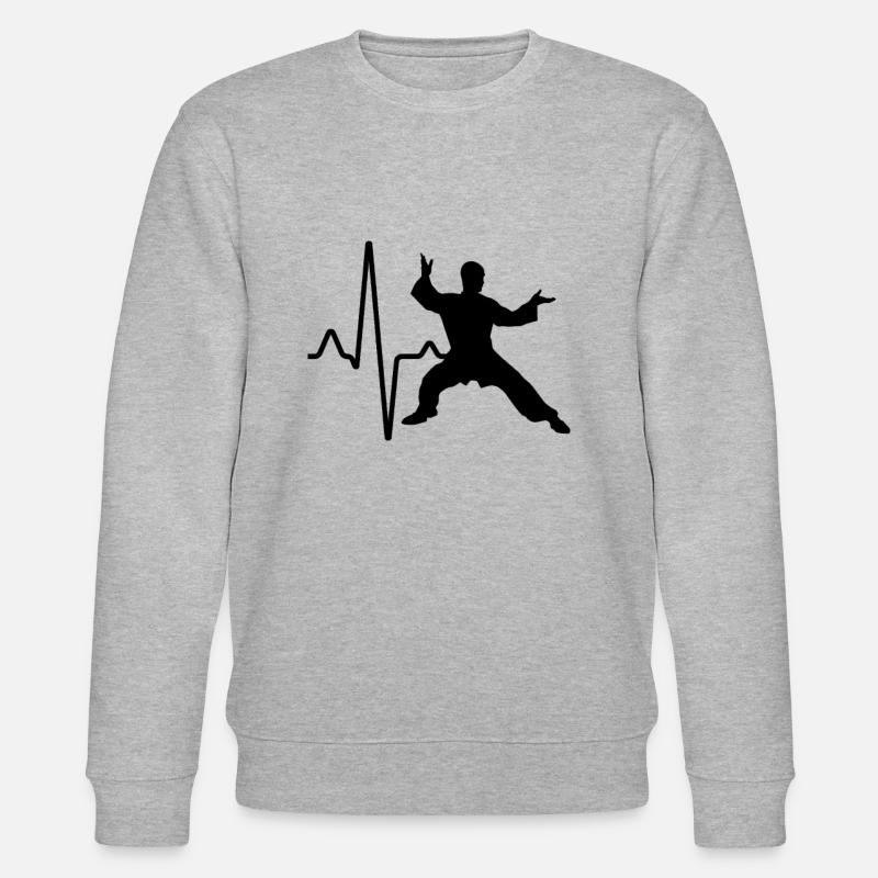 Karate Heartbeat - Stanley/Stella CHANGER Unisex Organic Sweatshirt - heather grey