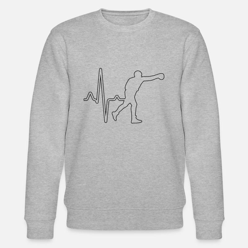 Boxing Heartbeat - Stanley/Stella CHANGER Unisex Organic Sweatshirt - heather grey