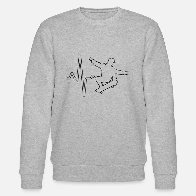 Rythme cardiaque du patineur - Sweat bio CHANGER Stanley/Stella Unisexe - gris chiné