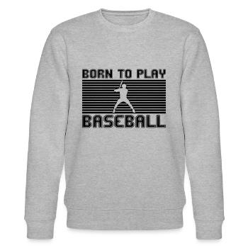 Baseball - Stanley/Stella Unisex Bio-Sweatshirt CHANGER  - Grau meliert - Vorne - Nik (191cm) & Marisol (170cm)