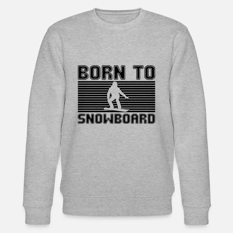 Snowboarden - Stanley/Stella Unisex Bio-Sweatshirt CHANGER  - Grau meliert