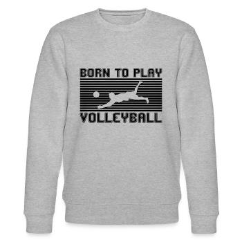 Volleyball - Stanley/Stella Unisex Bio-Sweatshirt CHANGER  - Grau meliert - Vorne - Nik (191cm) & Marisol (170cm)