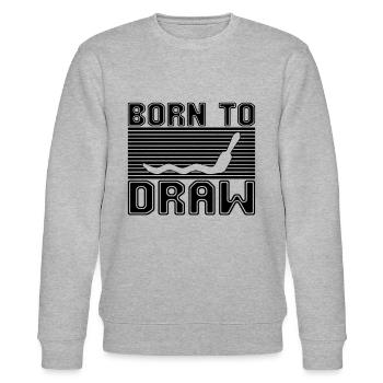 Malen Zeichnen - Stanley/Stella Unisex Bio-Sweatshirt CHANGER  - Grau meliert - Vorne - Nik (191cm) & Marisol (170cm)